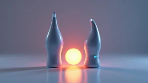 Comparativa visual de masajeadores prostáticos ergonómicos y vibradores anales para hombres, ilustrando la estimulación del Punto P y el éxtasis prostático. Juguetes para el Punto P.