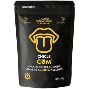 WUG SEX SENSE - CUM CHICLE AUMENTADOR DE EYACULACION SABOR A PLATANO DEL SEMEN 10 UNIDADES