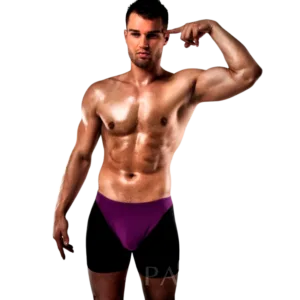 PASSION - BOXER 009 LILA/ NEGRO EROTIC LINGERIE S/M