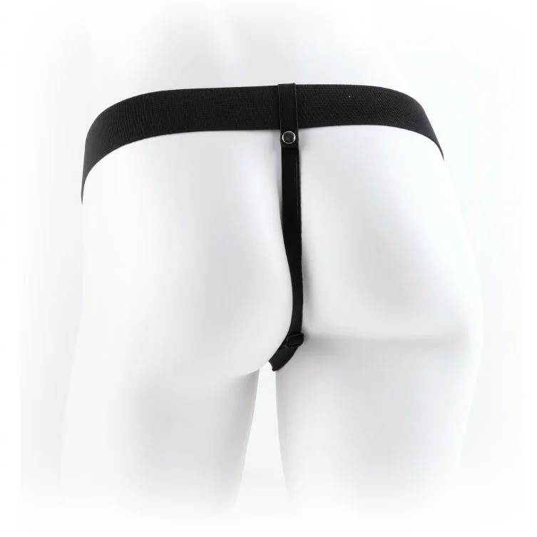 FETISH FANTASY SERIES - 7 HOLLOW STRAP-ON WITH BALLS 17.8CM NATURAL - Imagen 3