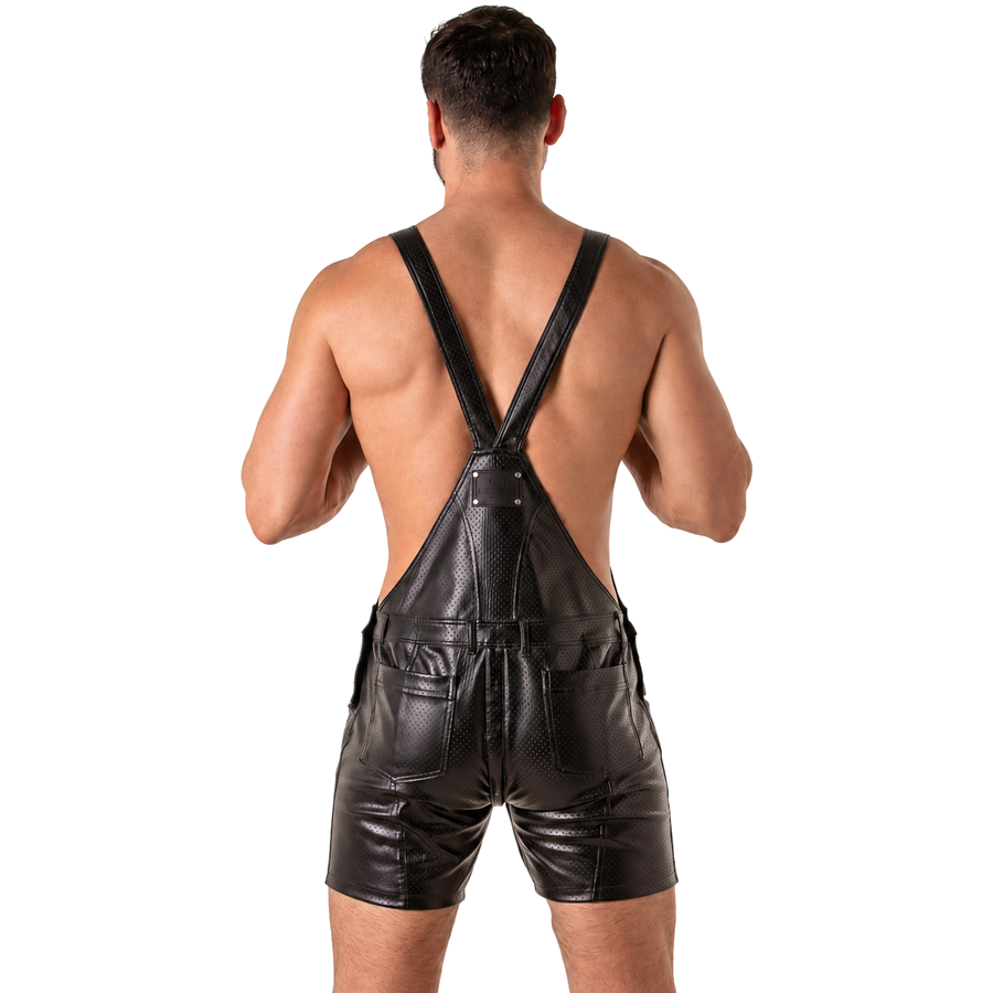 Locker gear - punch hole leatherette peto corto negro s - foto 4