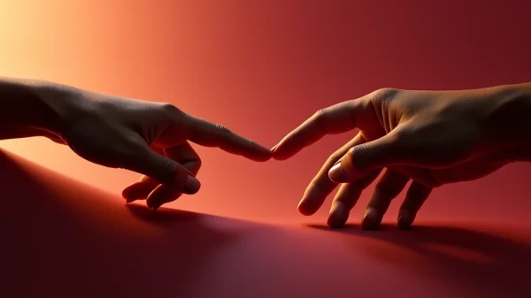 Imagen conceptual de manos explorando suavemente, representando la importancia de dominar los preliminares y las técnicas sensoriales para un calentamiento lento y profundo que eleva el placer.